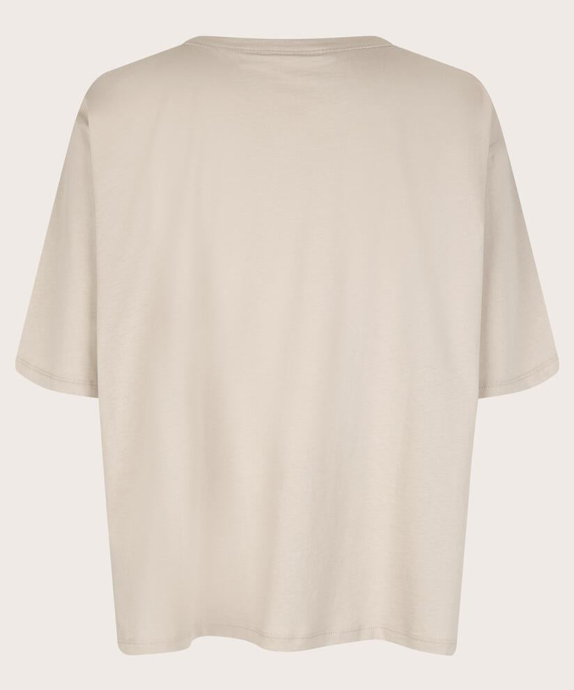 MaDoreann Loose T-shirt Silver Cloud