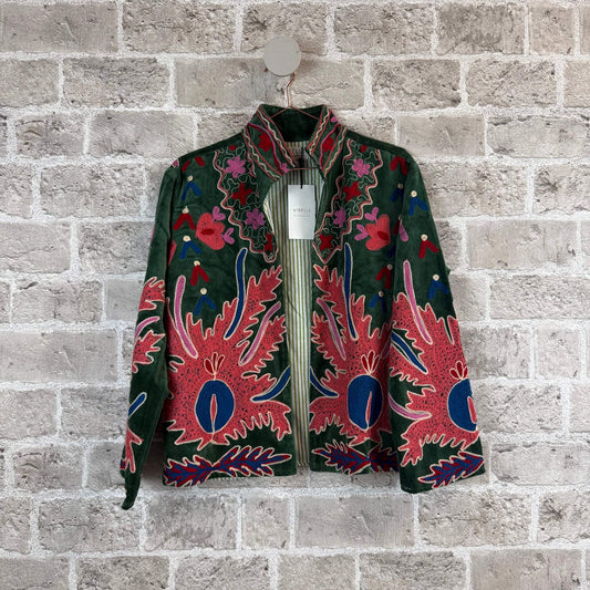 VELO Velvet Embroidered Short Jacket