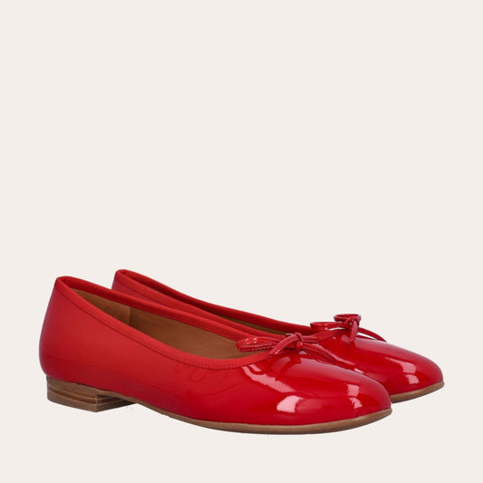 Patent Ballerina Shoe Red