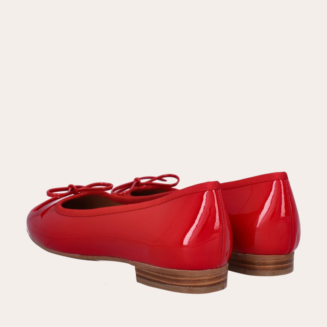 Patent Ballerina Shoe Red