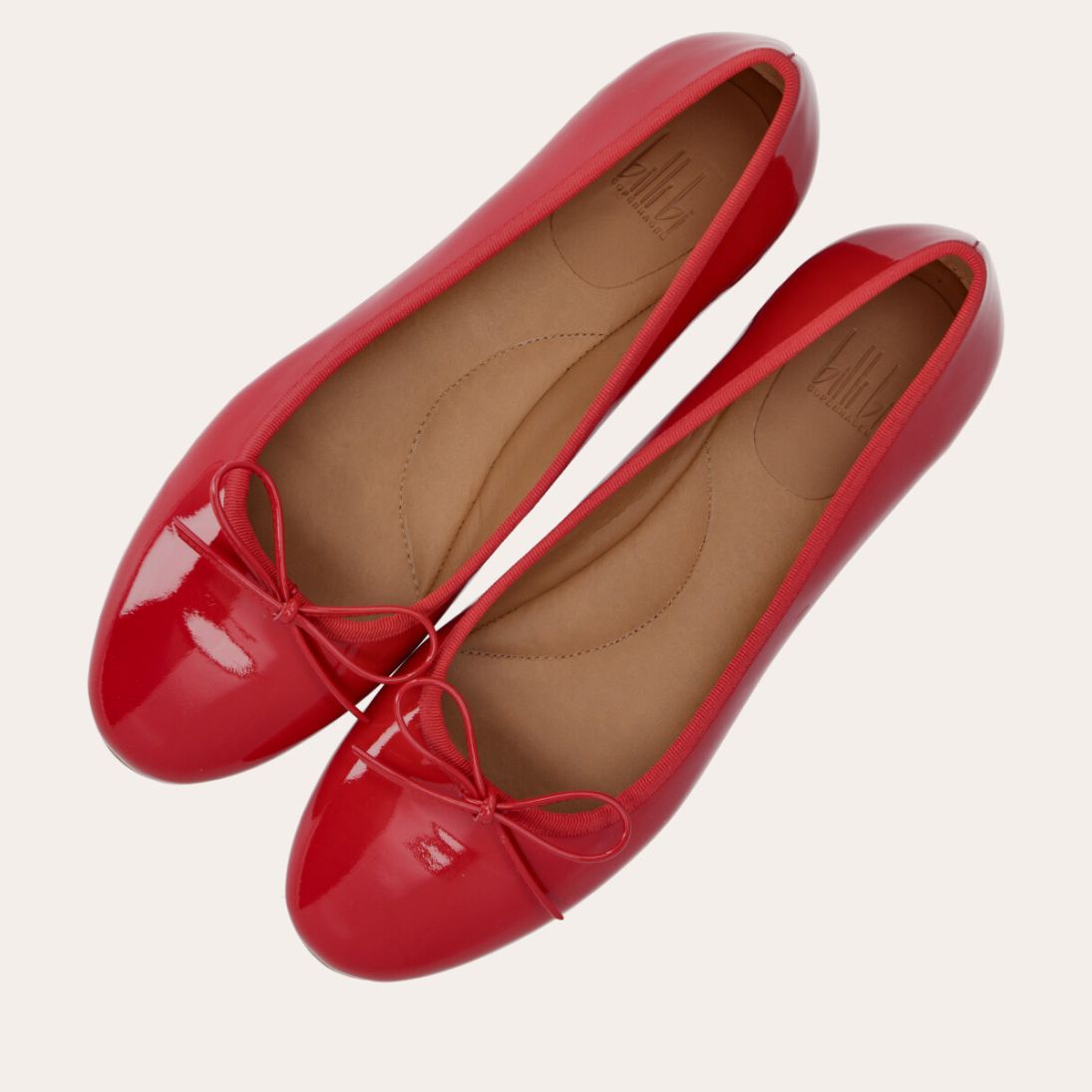 Patent Ballerina Shoe Red