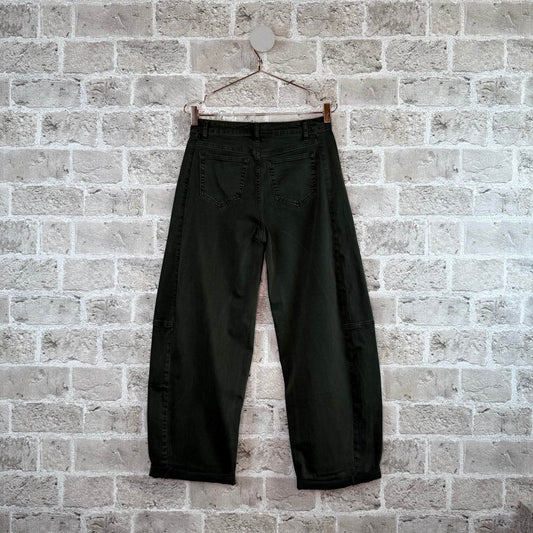 Jude 8072 - Cotton Barrel Leg Trouser Army