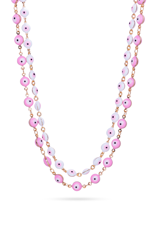 Nazar evil Eye Necklace Pink
