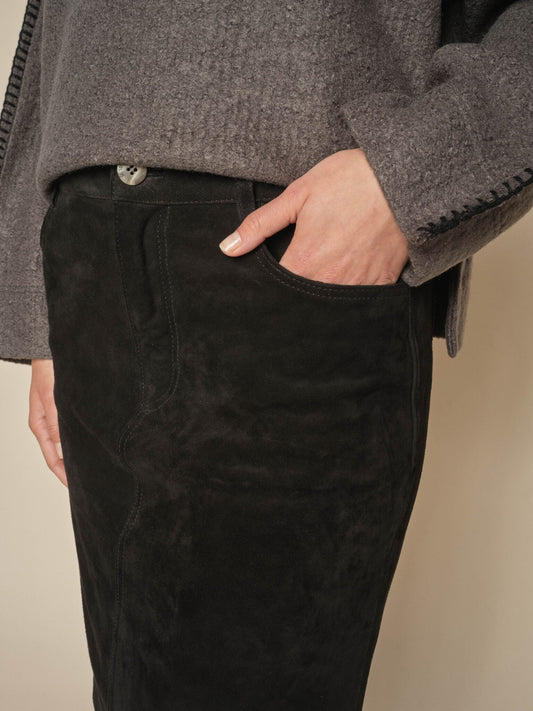 MMMella Suede Skirt Black