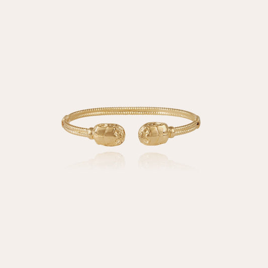 Duality large Scaramouche twist bracelet gold
