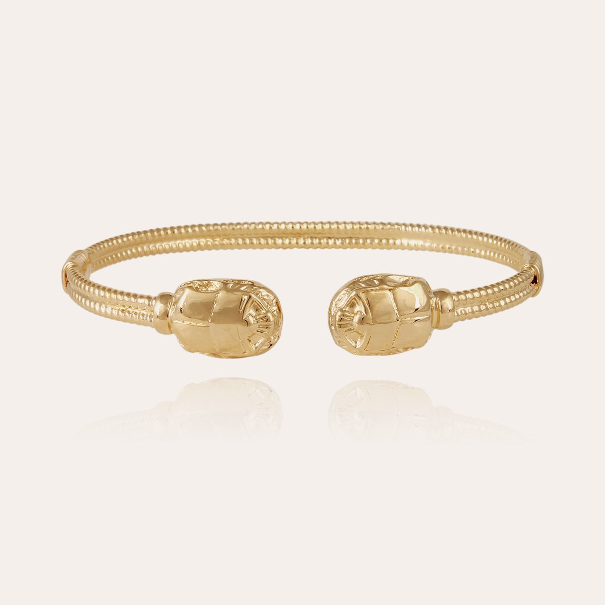 Duality large Scaramouche twist bracelet gold