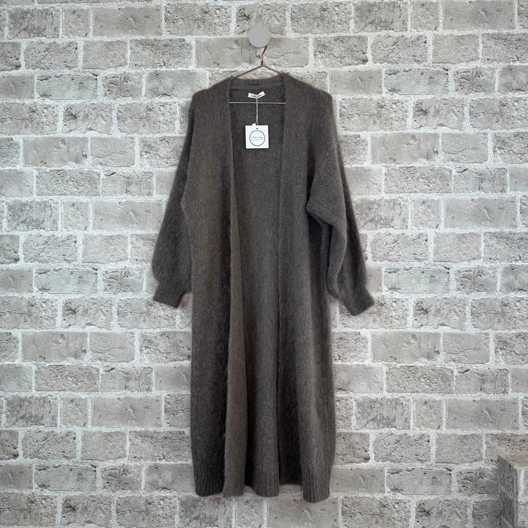 Lucy 8819 - Long Cardigan Fango