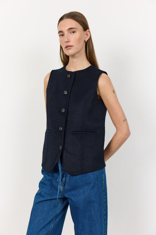 LR-OWA 27 Structured Waistcoat Navy
