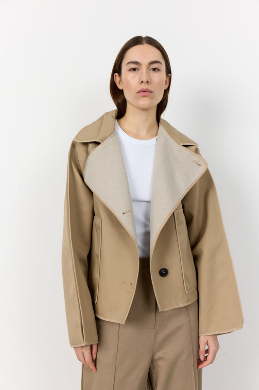 LR-Karima 2 Reversable Jacket Dark Sand