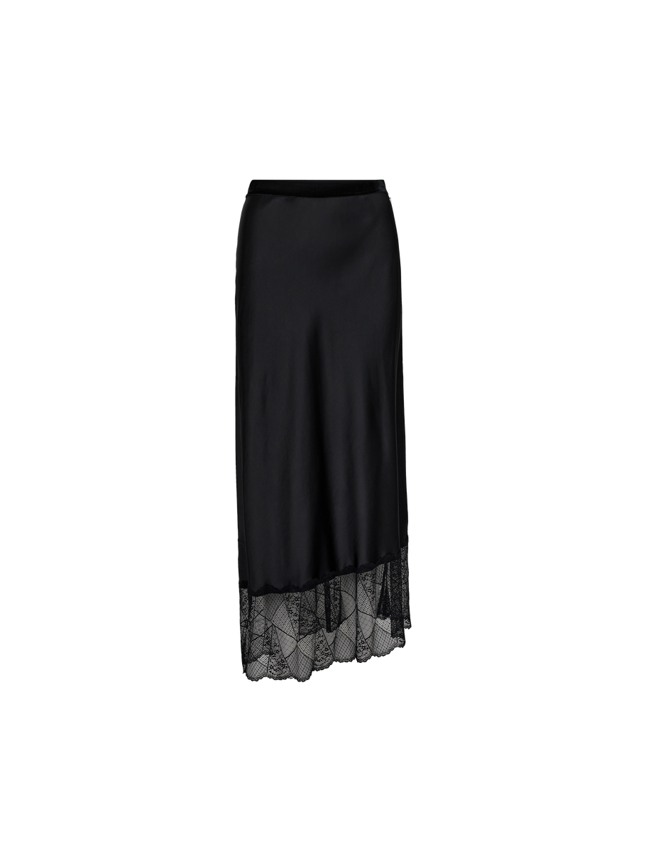 MMBias Satin Lace Skirt