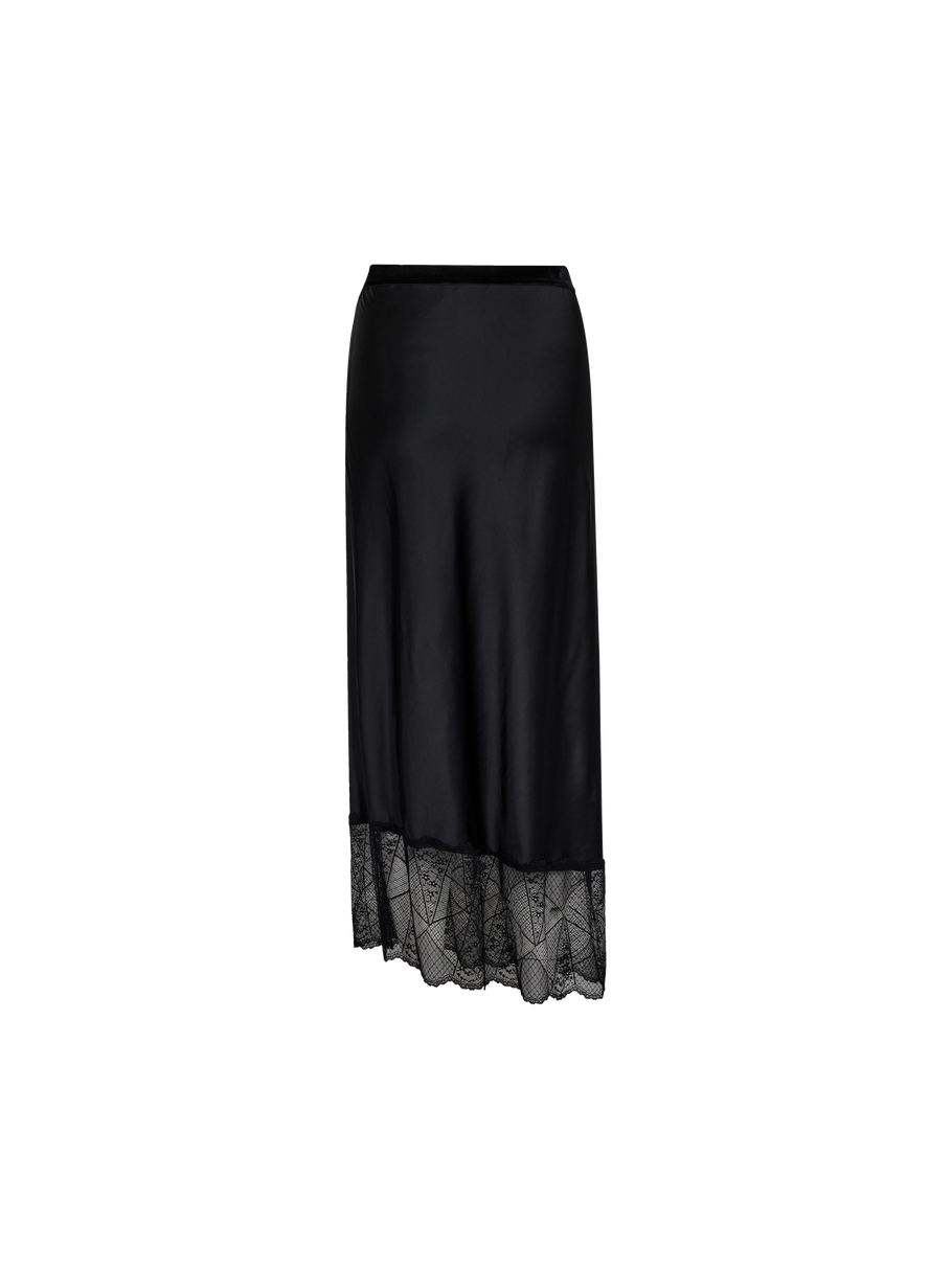 MMBias Satin Lace Skirt