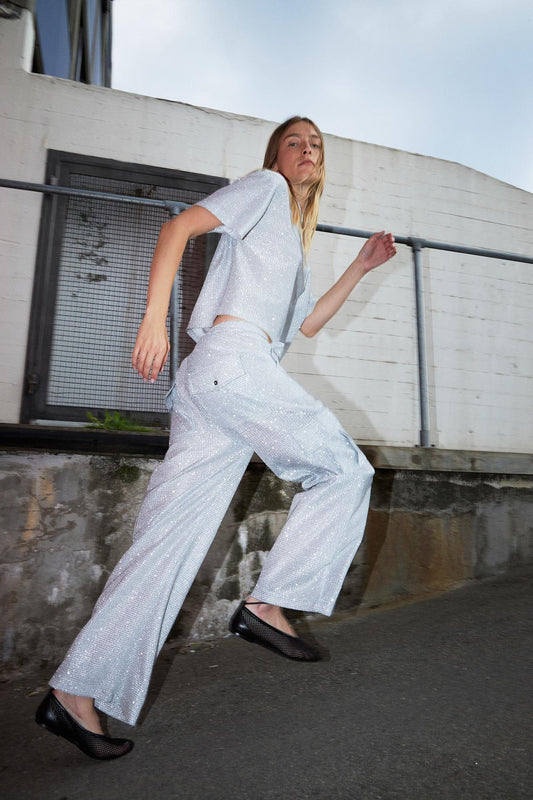 Kass Glitter Cargo Trouser