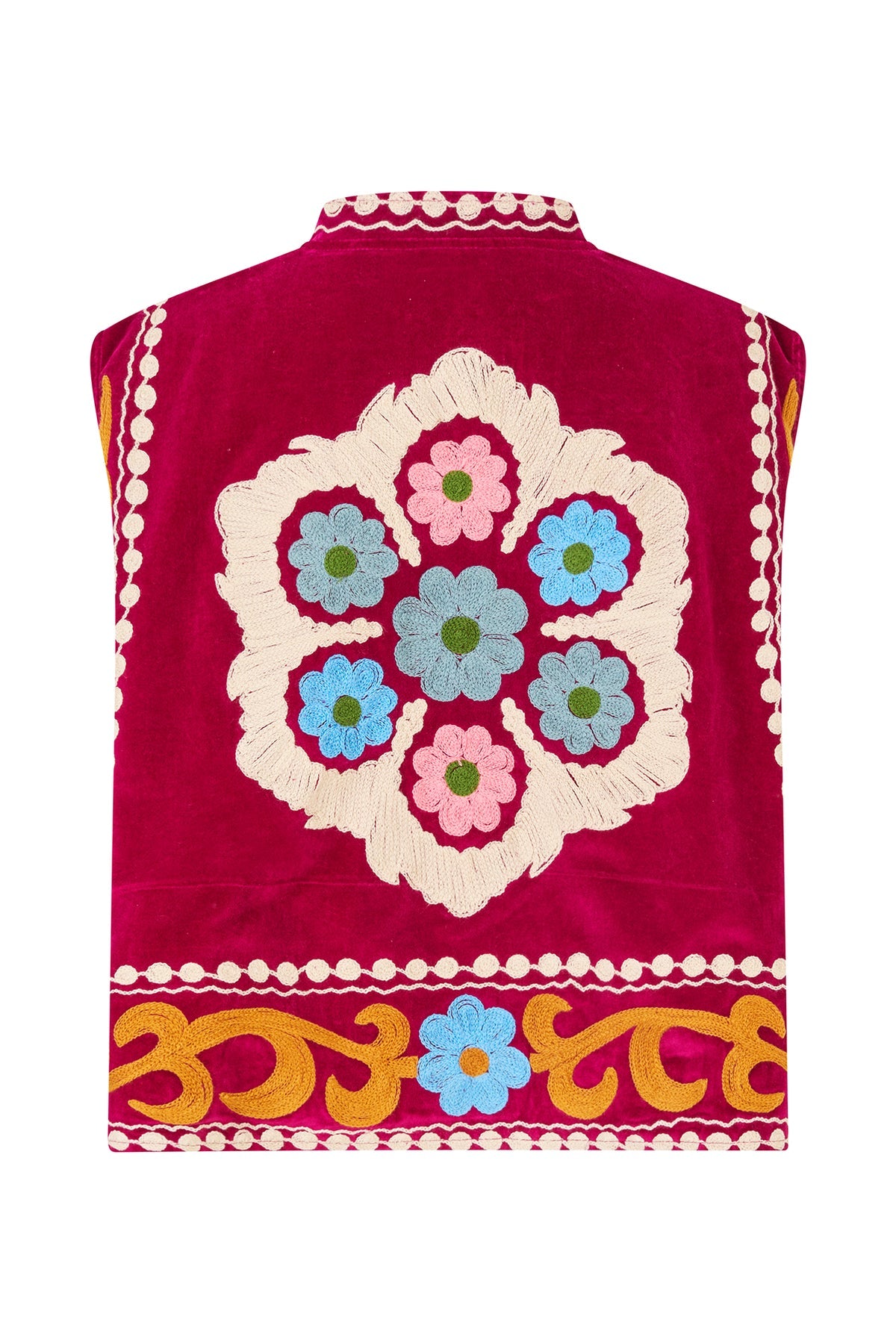 BinLL Velvet Vest With Embroidery