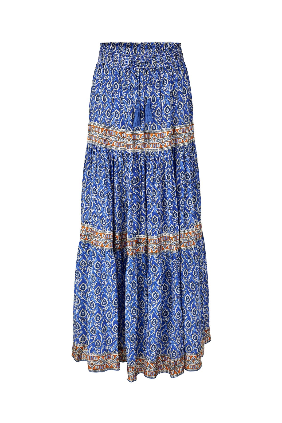 DiamondLL Printed Maxi Skirt Blue