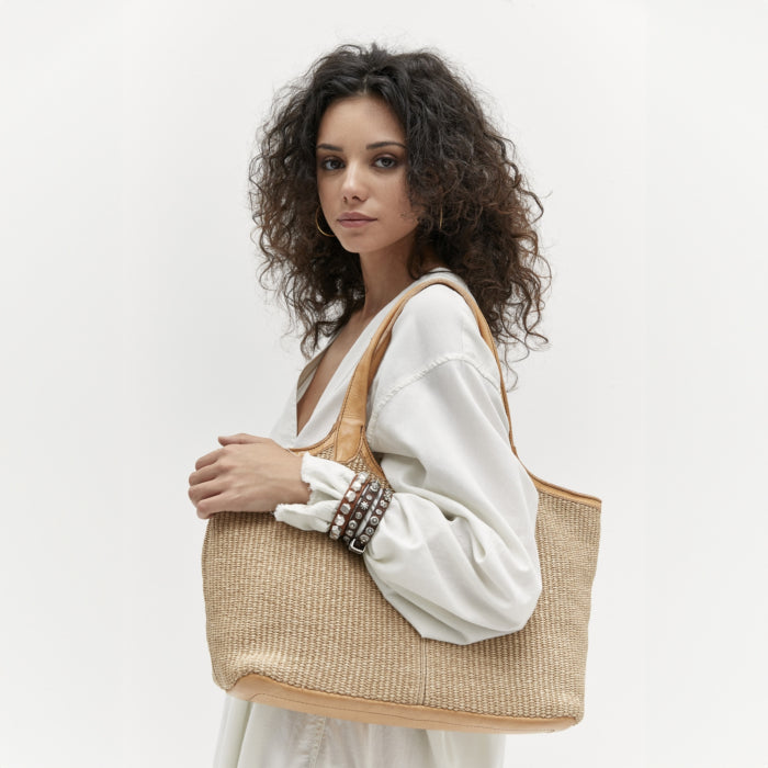 40942ND Straw Shopper Bag Beige