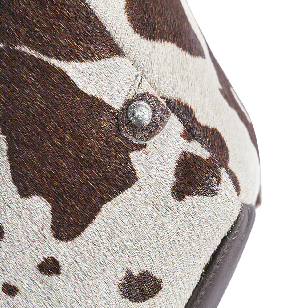 16444 - Cowhide Small Shopper Brown Print
