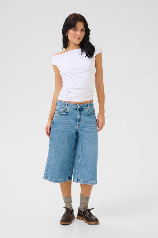 DangoMW High Wide Denim Shorts Medium Blue