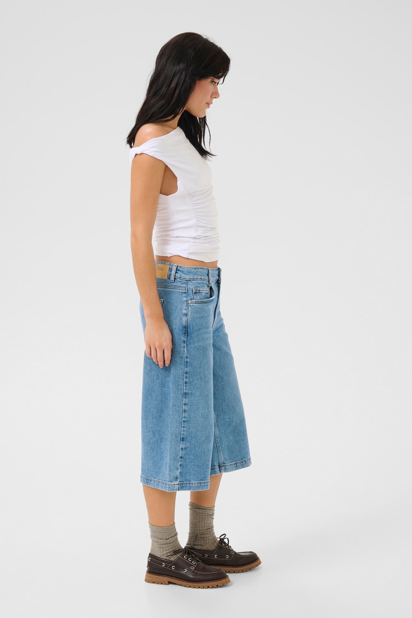 DangoMW High Wide Denim Shorts Medium Blue