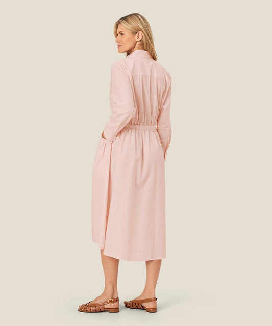 MaNovanie Poplin Shirt Dress Mauve Chalk
