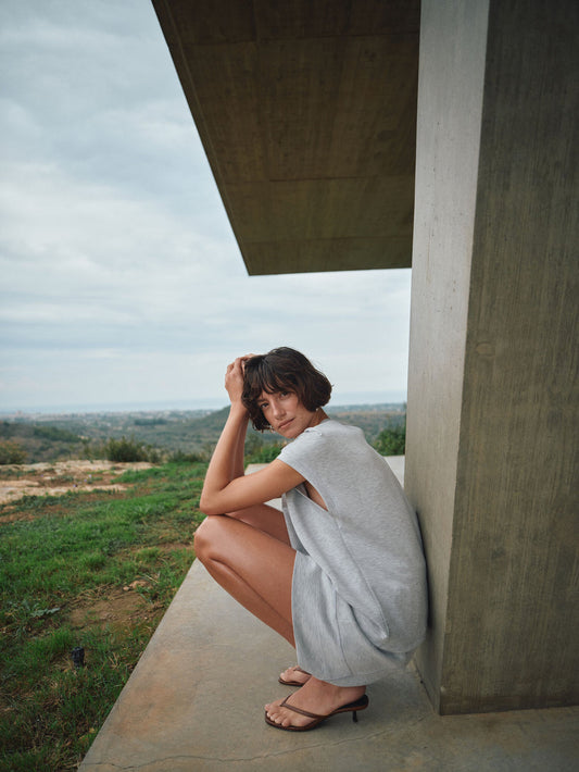 MMNadi SL V-Neck Sweatshirt Light Grey Melange