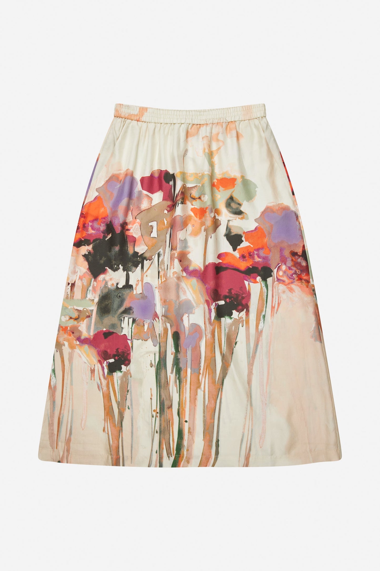 Aruma Printed Silk Skirt Sand