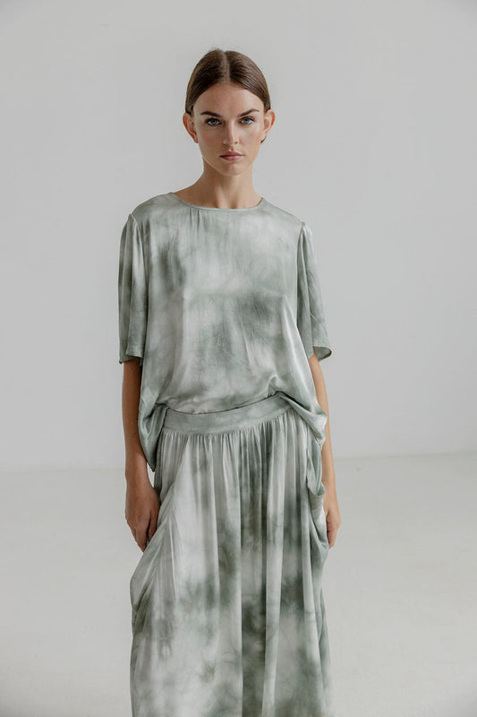 Roberta Tie-dye Skirt Sage