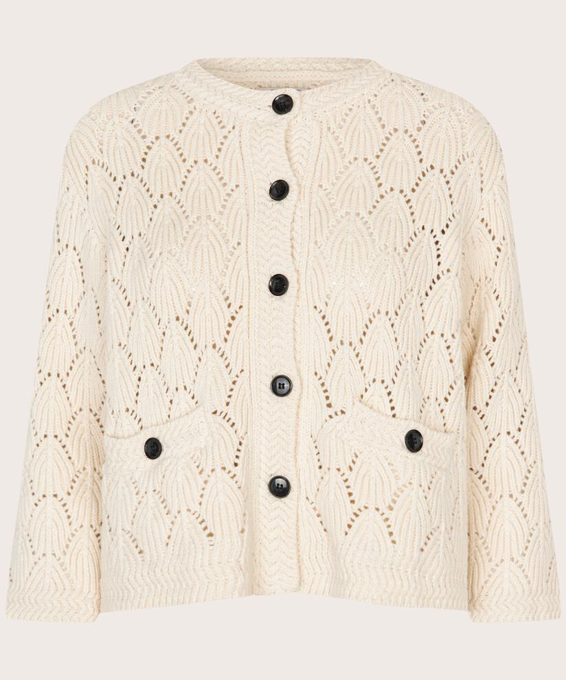 MaLexina Knitted Cardigan Whitecap