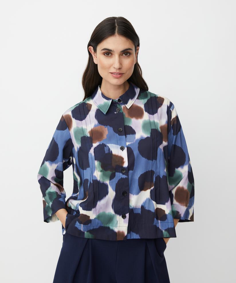 MaIbilisan Printed Shirt Navy Blazer