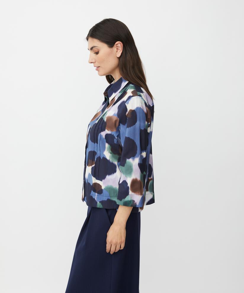MaIbilisan Printed Shirt Navy Blazer