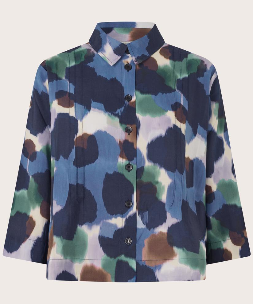MaIbilisan Printed Shirt Navy Blazer