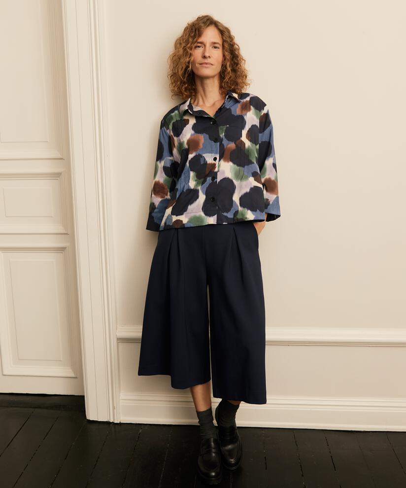 MaIbilisan Printed Shirt Navy Blazer