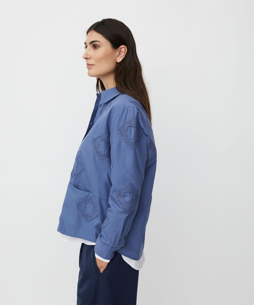 MaInanne Light Embroidery Shirt Bijou Blue