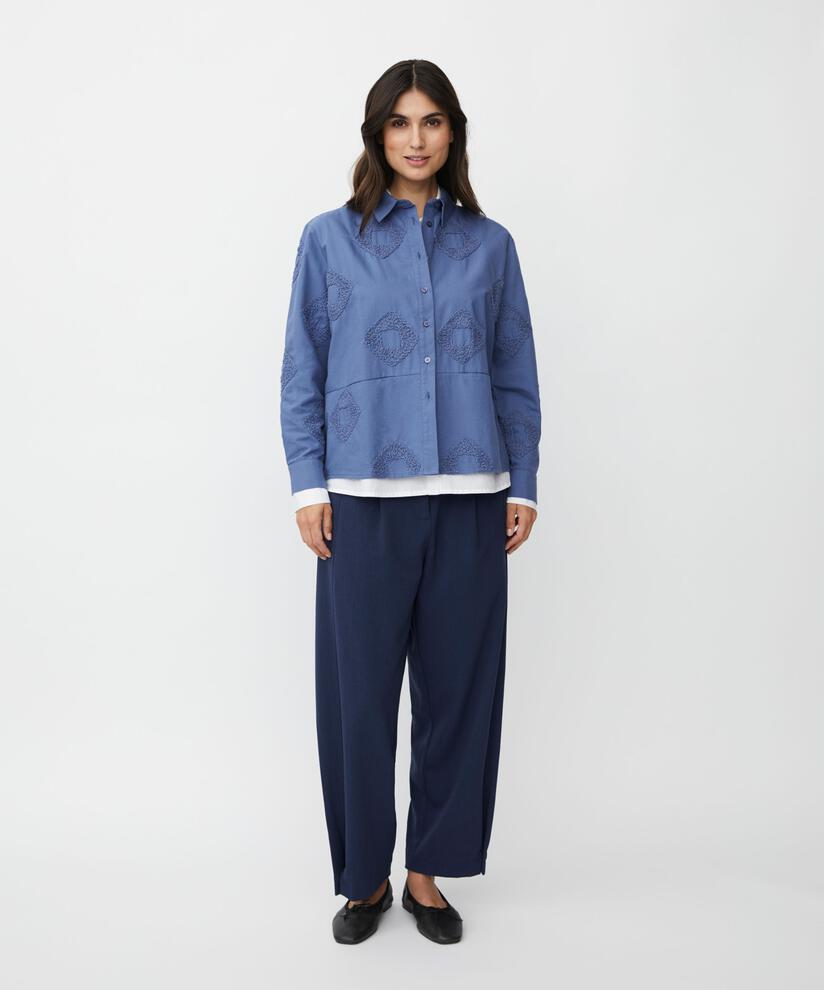 MaInanne Light Embroidery Shirt Bijou Blue