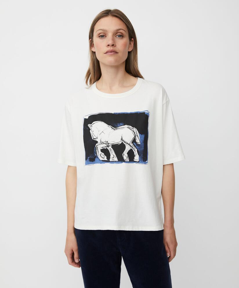 MaDoreann Printed T-shirt Jet stream