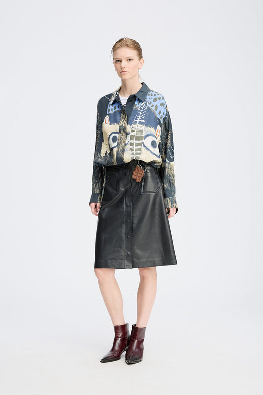 Loasta Printed Blouse Black