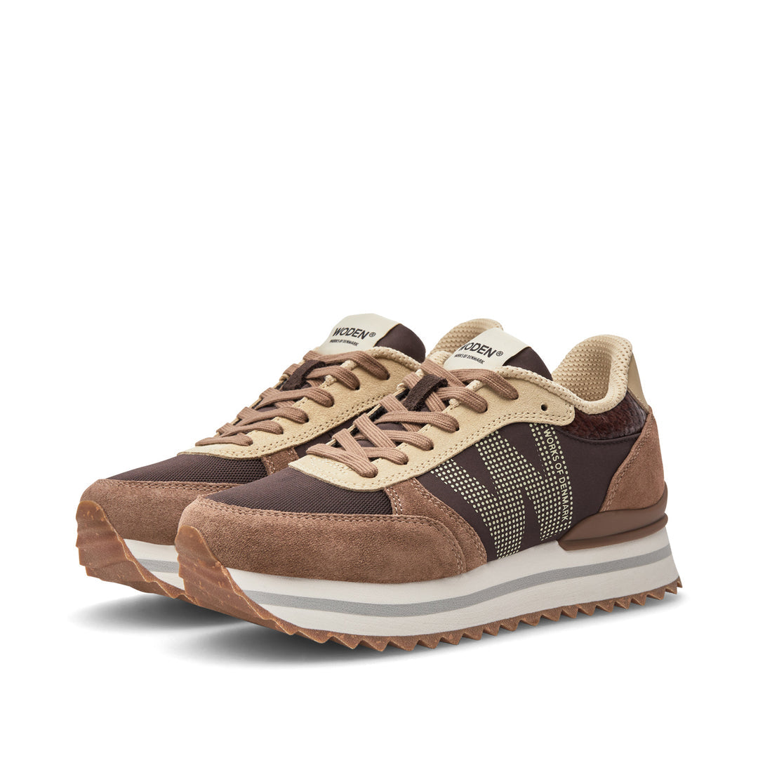 Ronja Plateau Sneaker Chocolate Multi
