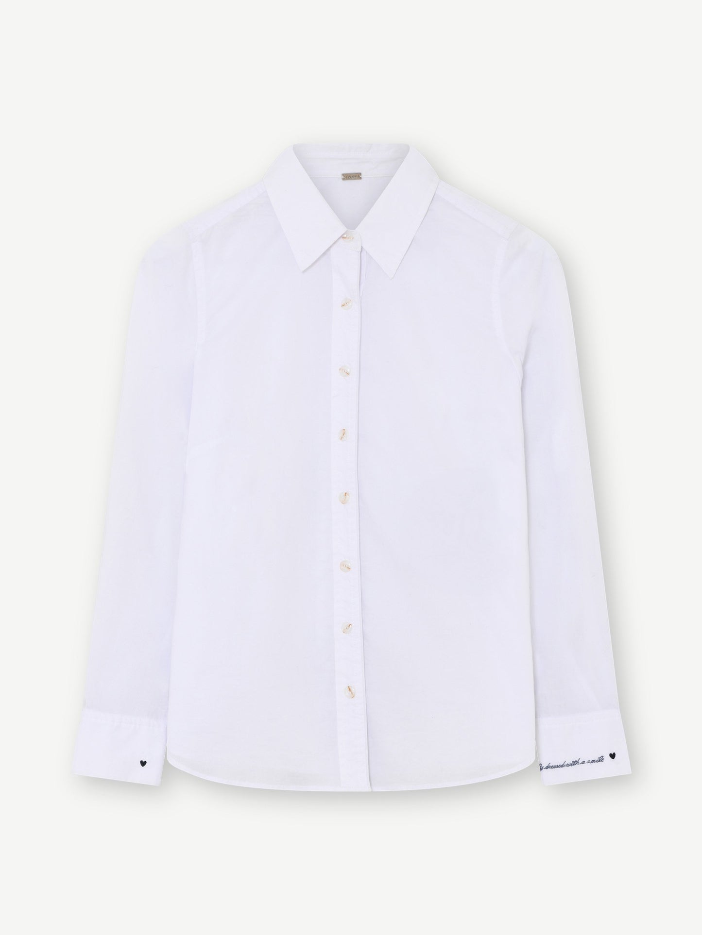 Carmen Classic Shirt with Embroidery Details White