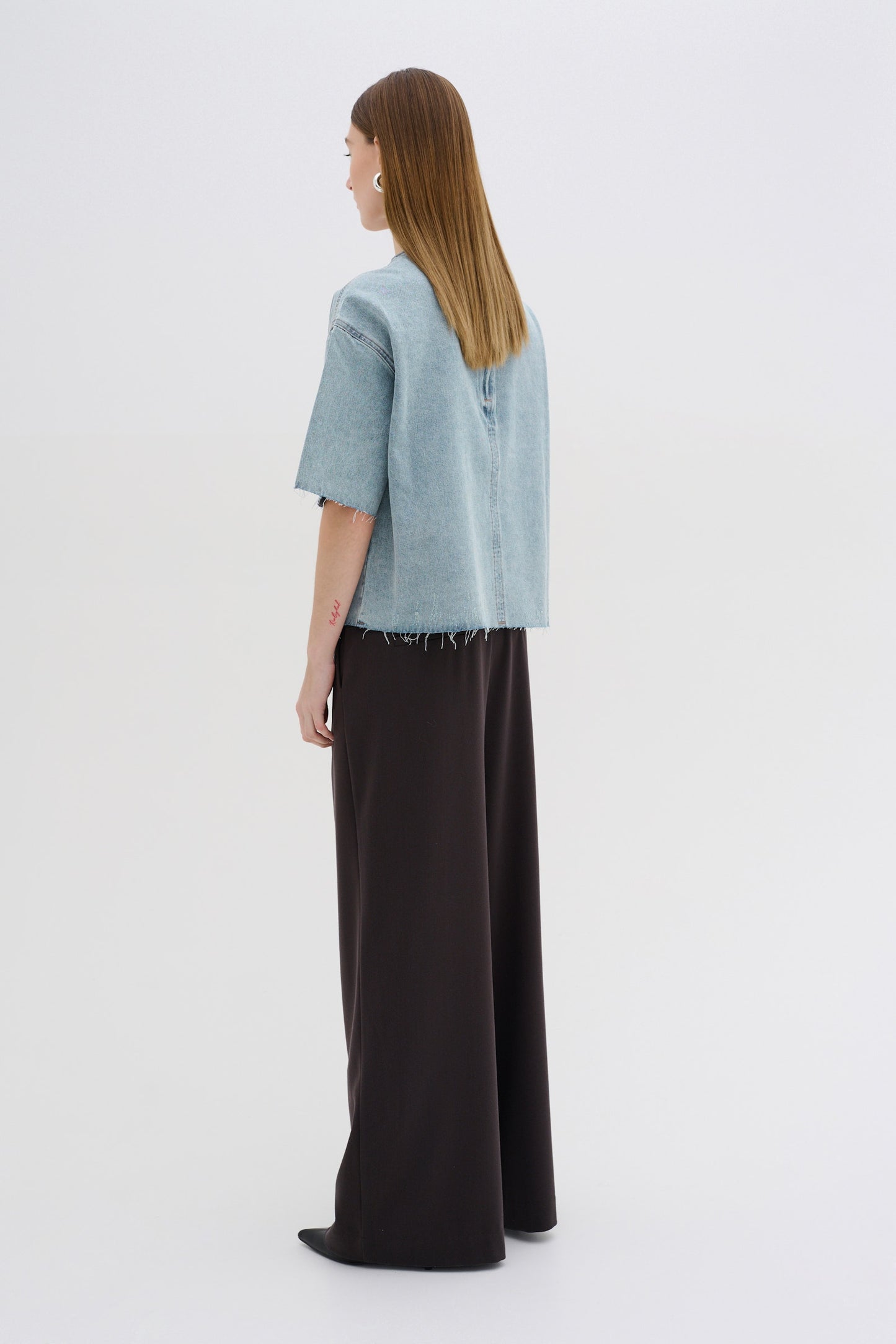 MWLatti 144 Short Sleeved Blouse Light Blue Retro