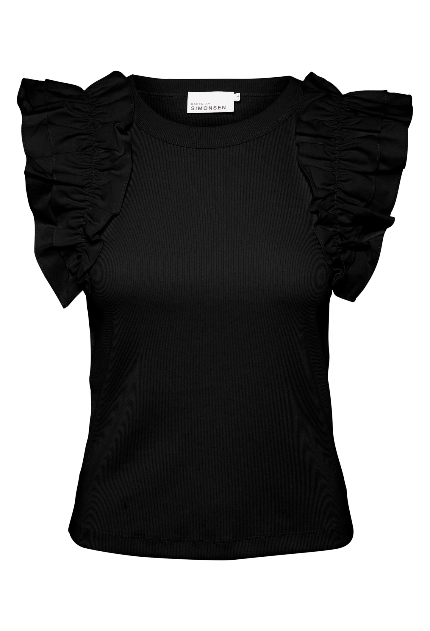 OdaKB Tank top with Frills Black