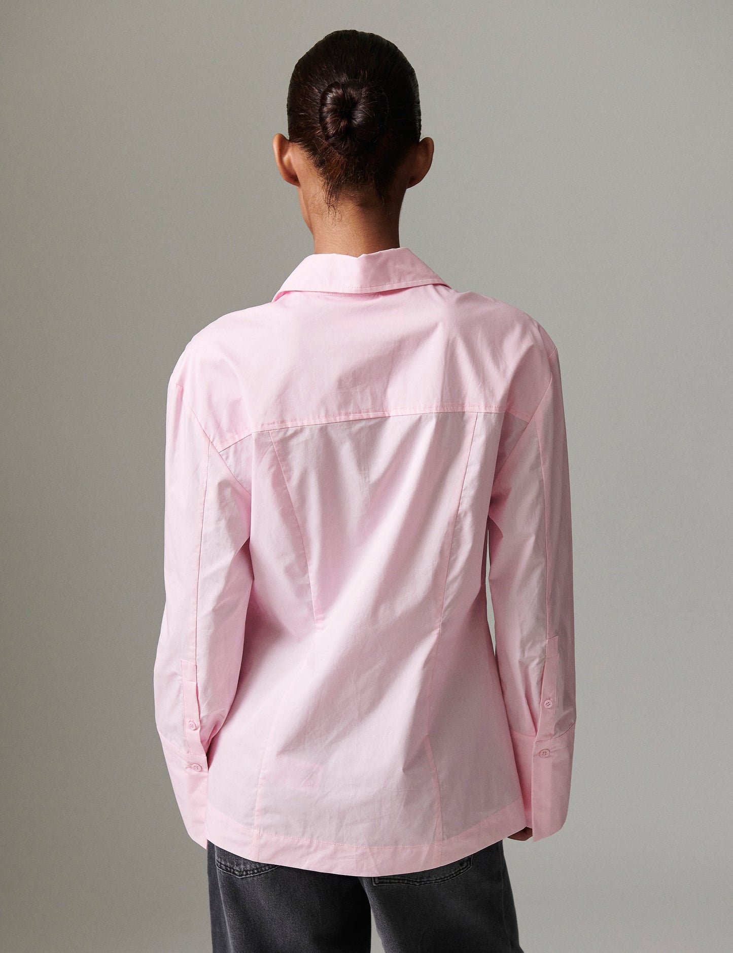 Hooper Solid Cotton Shirt Pink Lady