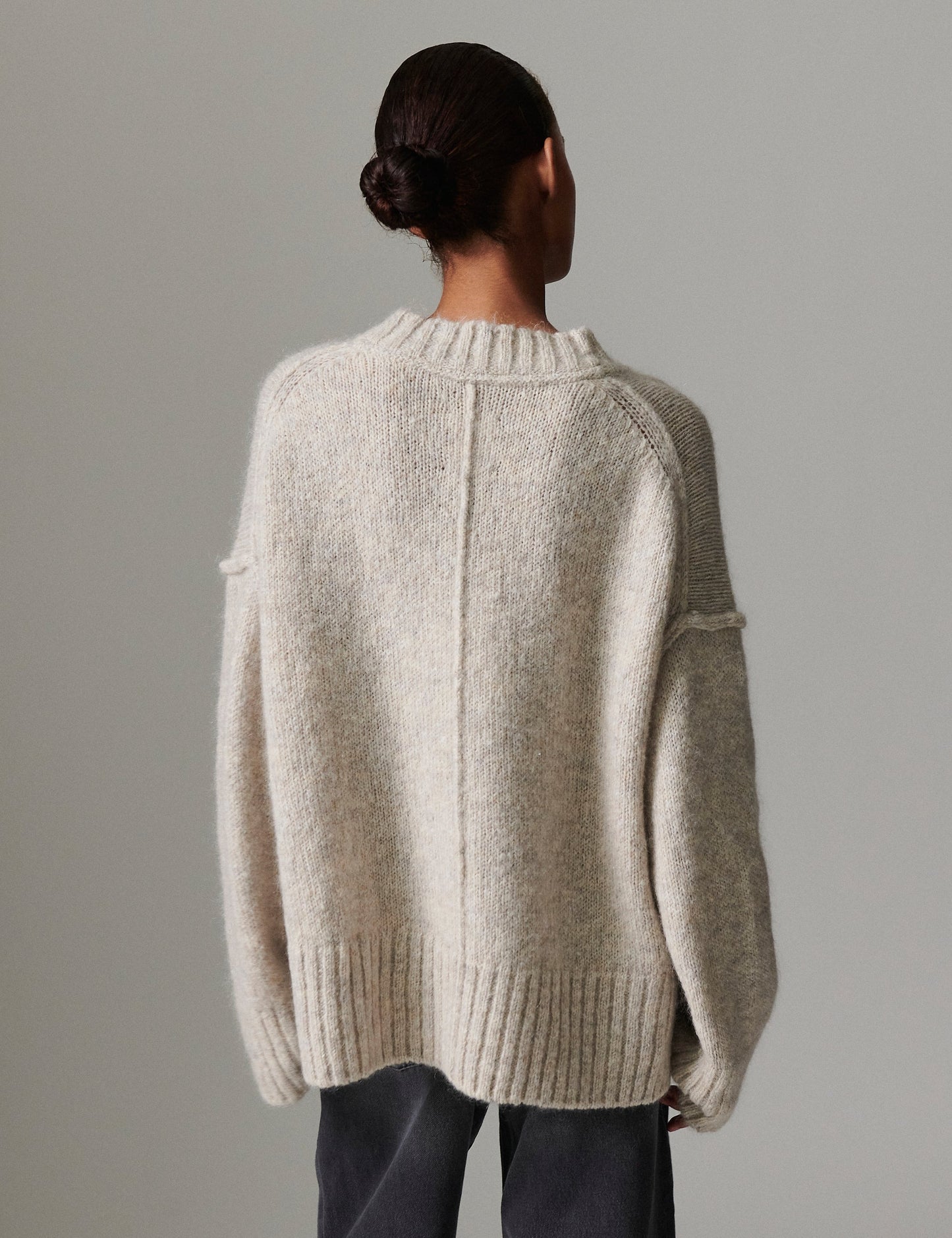 Josie - Soft Mohair Light Grey Melange