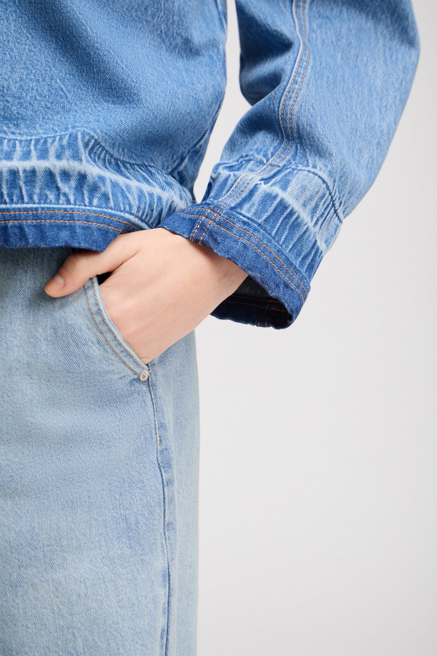 Luxa Denim Blouse Light Blue