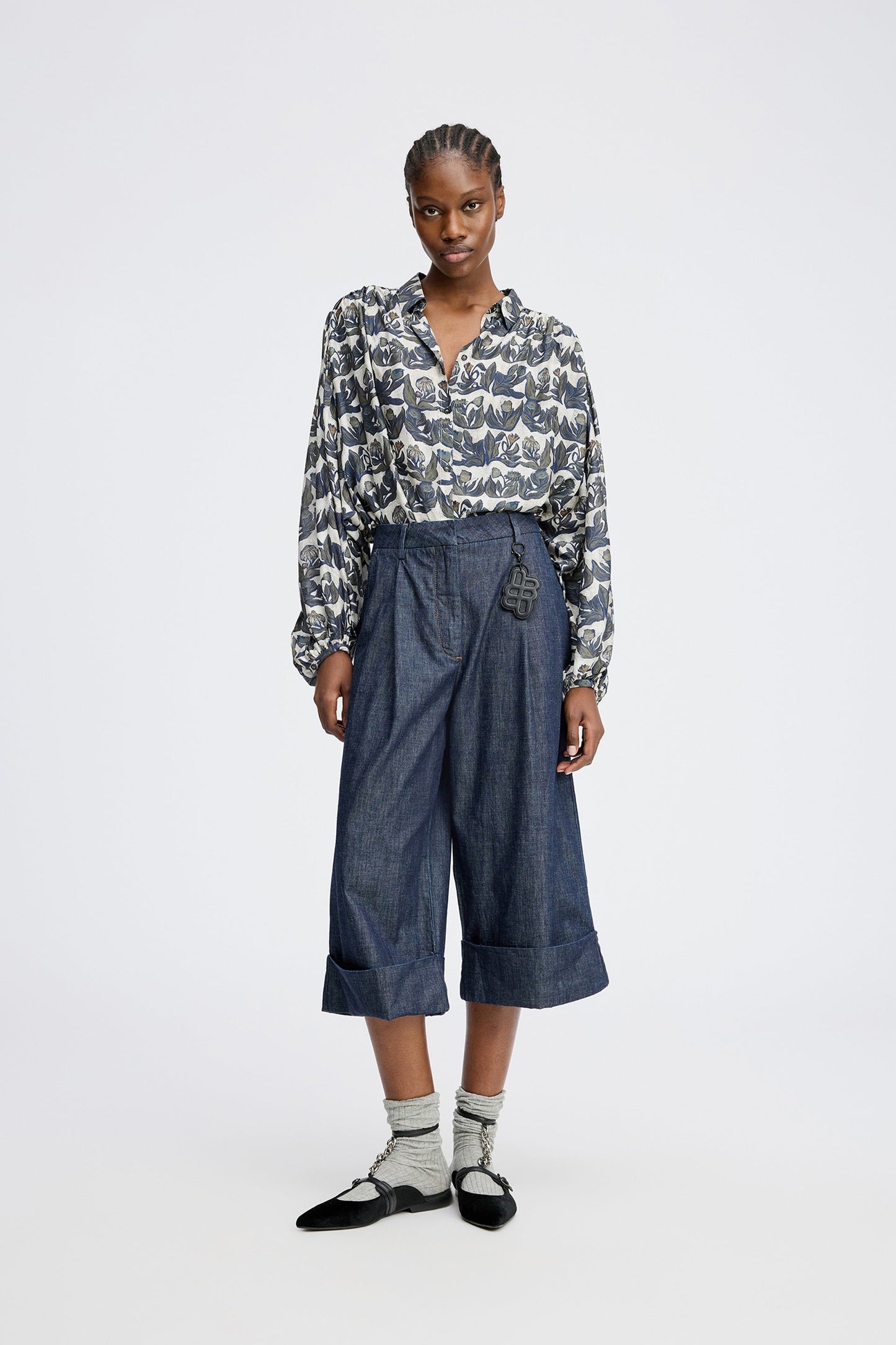 Lynx Floral Shirt Mixed Blue
