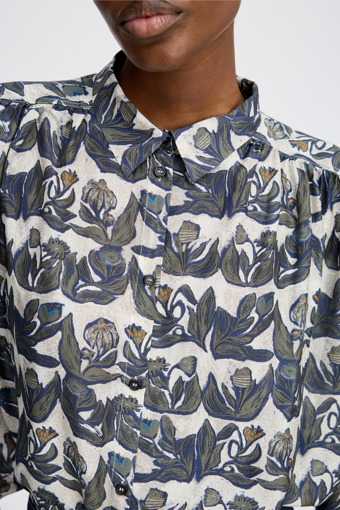 Lynx Floral Shirt Mixed Blue