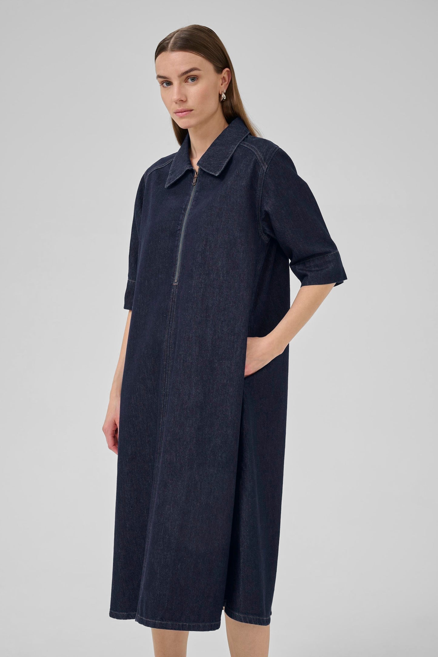 MaloMW 143 Long Dress Dark Blue