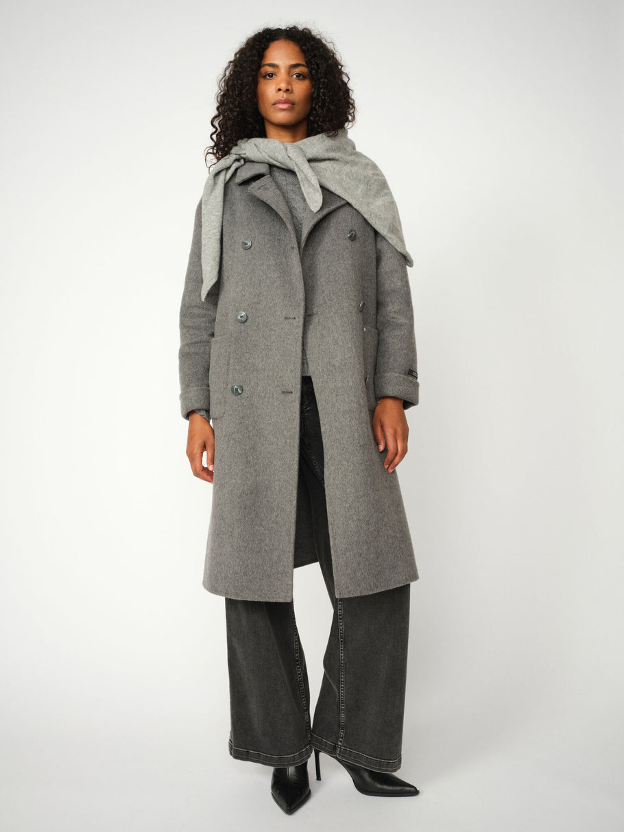 MMEnata Cashmere Knit Scarf Grey Melange