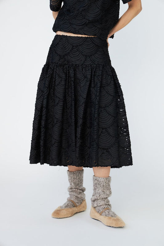 Naomi Sculptural Skirt Black