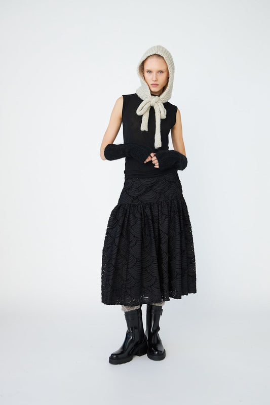 Naomi Sculptural Skirt Black