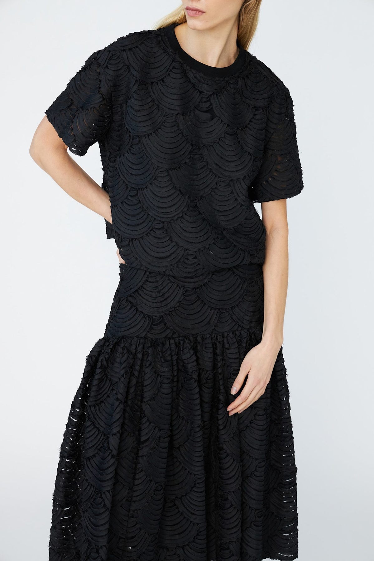 Naomi Sculptural Skirt Black
