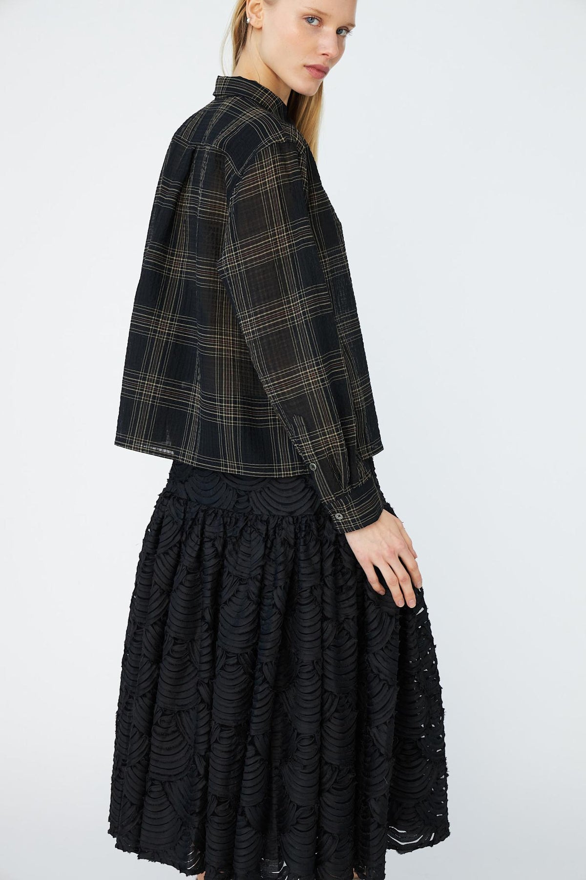Naomi Sculptural Skirt Black